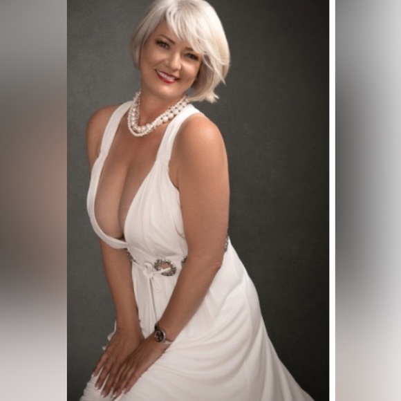 Roberto Cavalli V-neck plunge evening dress Sz 44 - Picture 11 of 13